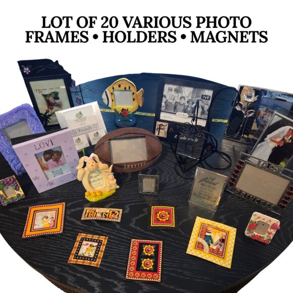 LOT OF 15+ VARIOUS PHOTO HOLDERS/FRAMES/ALBUMS — BOTH NWT & NWOT CONDITION - Picture 1 of 2